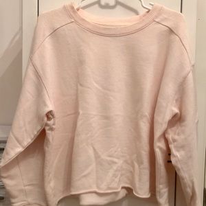 Aerie beach fleece pink sweatshirt